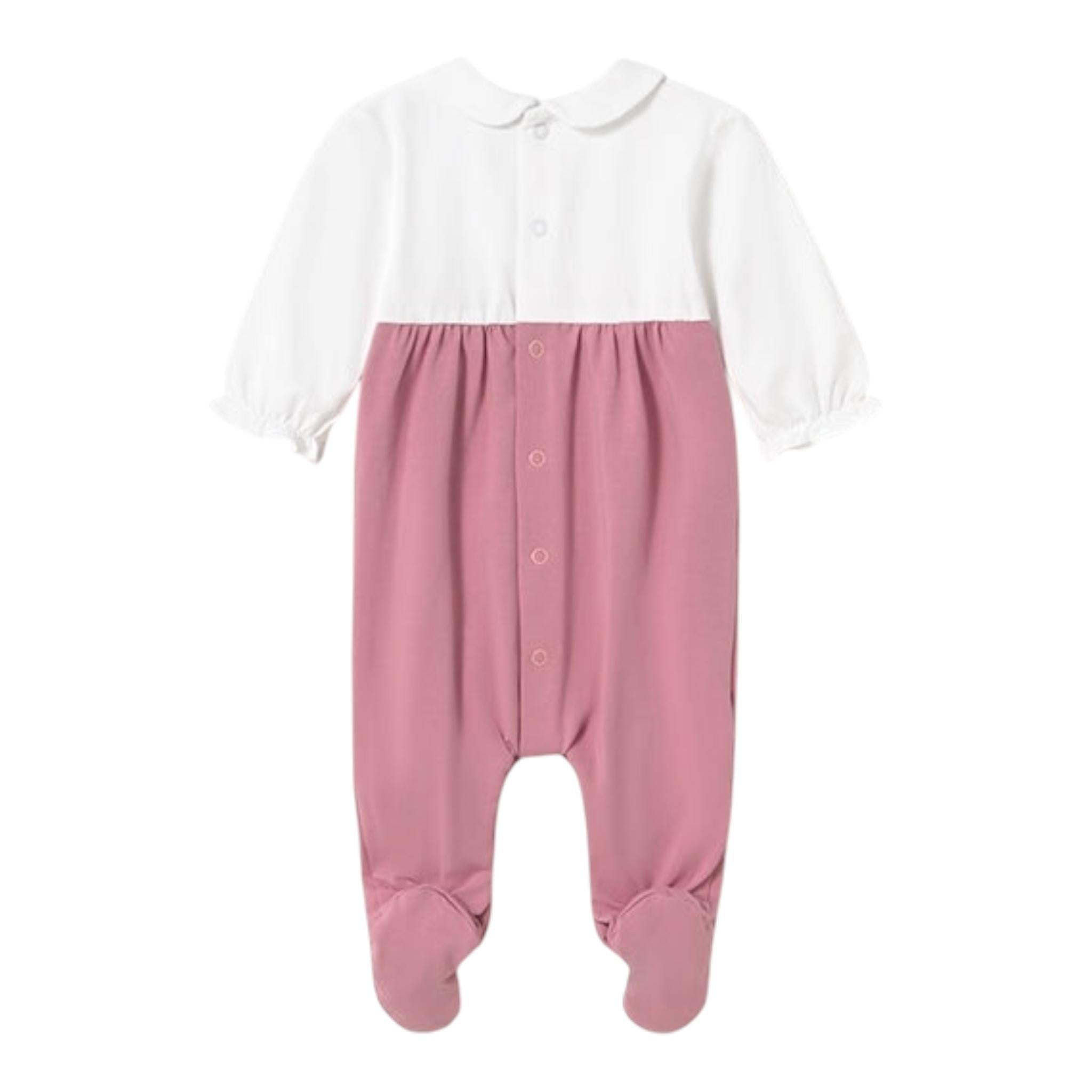 Mayoral Tutina Manica Lunga Bicolore per Neonata 1751X BIANCO/ROSA MAYORAL 