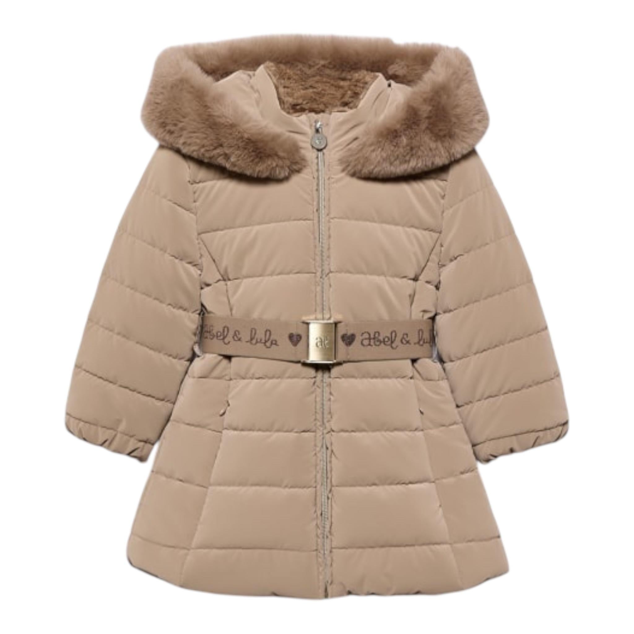 ABEL & LULA giubbino tinta unita con zip e cappuccio Cammello per Bambina 5839X CAMMELLO ABEL & LULA 