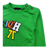 John Richmond Shirt Girocollo Tinta Unita con Logo per Neonato RIP26105TS VERDE JOHN RICHMOND 