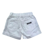 Moschino Short Tinta Unita con Elastico In Vita per Neonata MNQ00R BIANCO MOSCHINO 