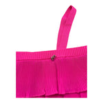 Met Top Tinta Unita con Rouches per Bambina ME291 FUXIA MET 