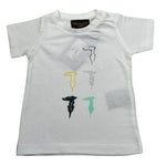 Trussardi T-Shirt Girocollo Tinta Unita con Stampa per Neonata TIP21107 BIANCO TRUSSARDI 