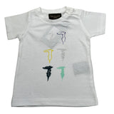 Trussardi T-Shirt Girocollo Tinta Unita con Stampa per Neonata TIP21107 BIANCO TRUSSARDI 