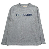 Trussardi Shirt Girocollo Tinta Unita con Logo per Bambino TBP26117TS GRIGIO TRUSSARDI 