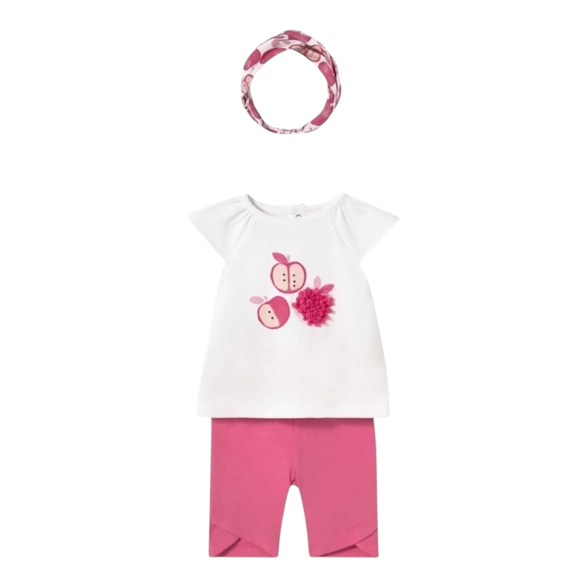 Mayoral Completo 3 Pezzi Canotte-Leggins-Fascia Capelli per Neonata 1763 BIANCO MAYORAL 