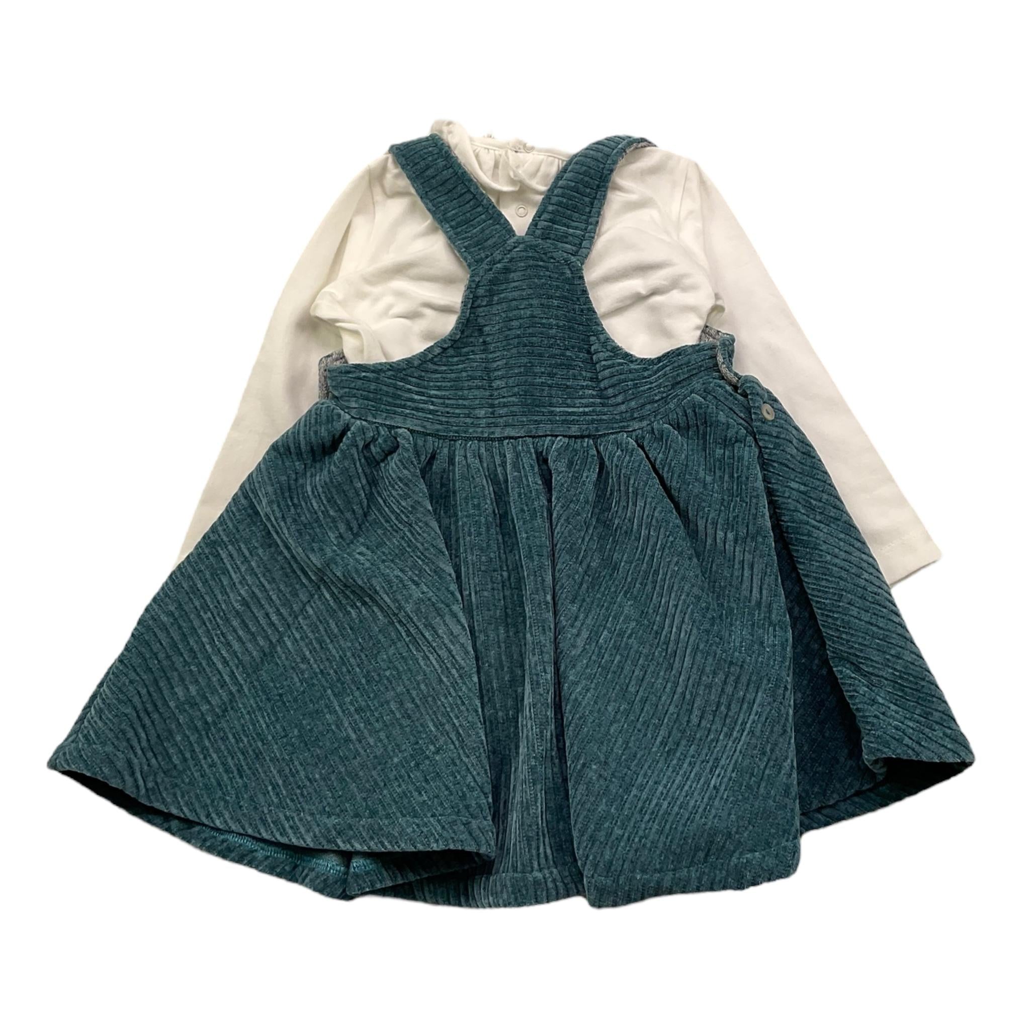 LALALU' completo 2 pezzi shirt-salopette Verde per Neonata SLTL7N VERDE LALALU' 