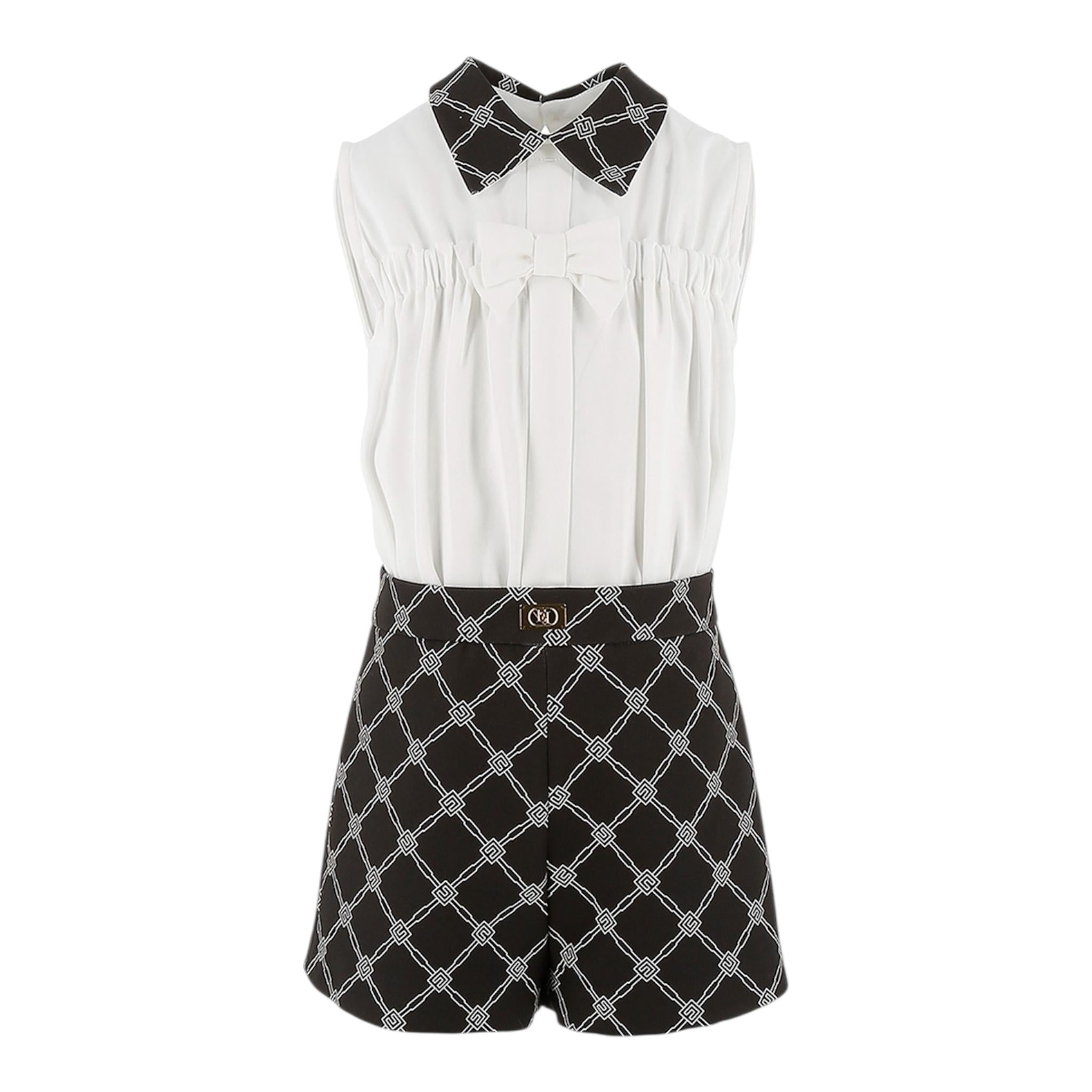 Elisabetta Franchi Tuta Giromanica Bicolore per Bambina EFTA100XX BIANCO/NERO ELISABETTA FRANCHI 