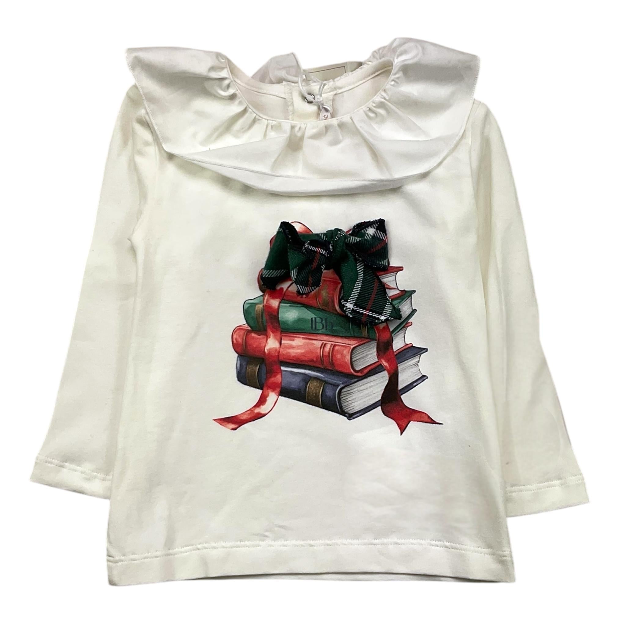 LE BEBE' shirt tinta unita con colletto e stampa in contrasto Panna per Neonata LBG6158 PANNA LE BEBE' 