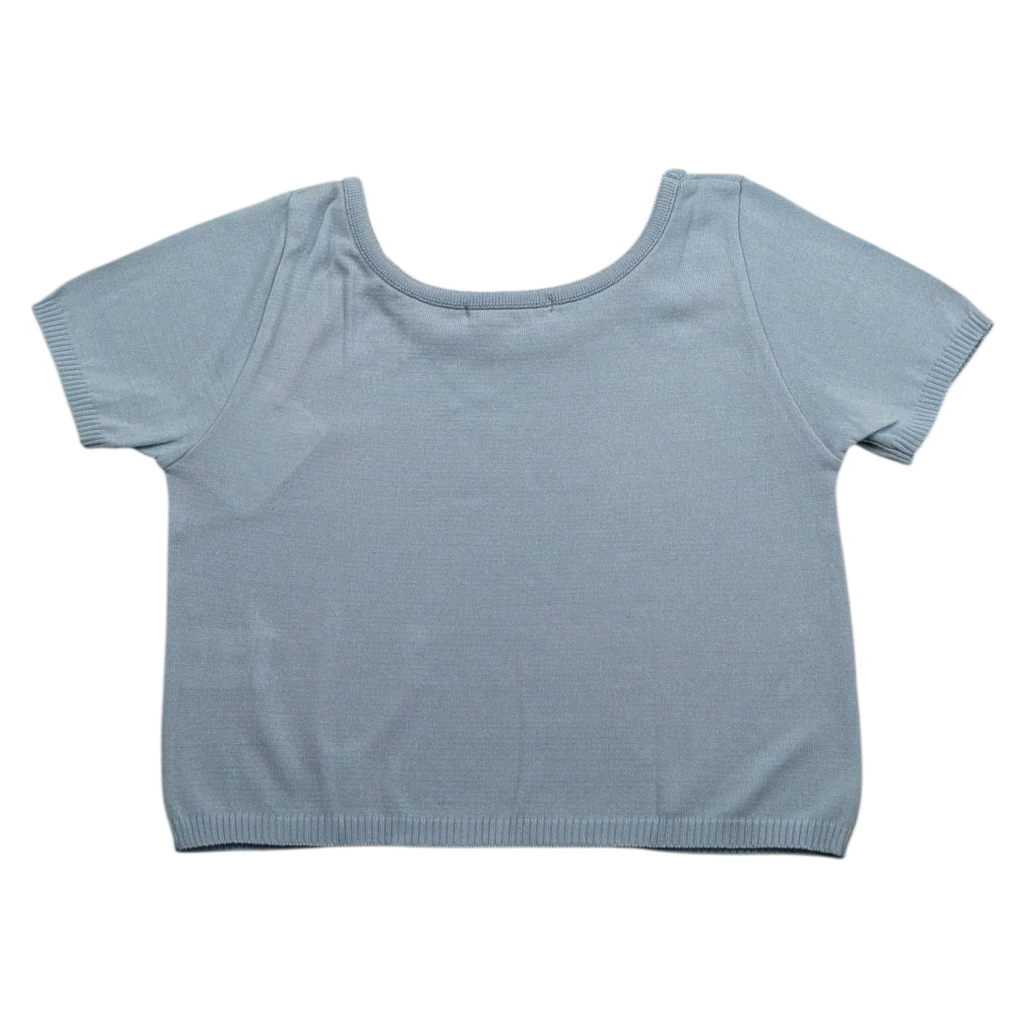 Vicolo T-Shirt Girocollo Tinta Unita per Bambina 3146WY00313 AZZURRO VICOLO 