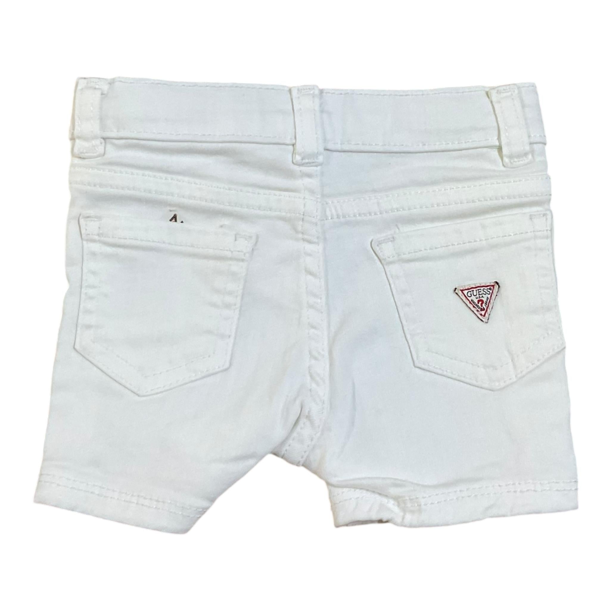 Guess Bermuda Tinta Unita con Girovita Regolabile per Neonato K4RD07WE620 BIANCO GUESS 