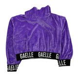 GAELLE felpa chiusa con cappuccio tinta unita in velluto Viola per Bambina 2741FY00385X VIOLA GAELLE 