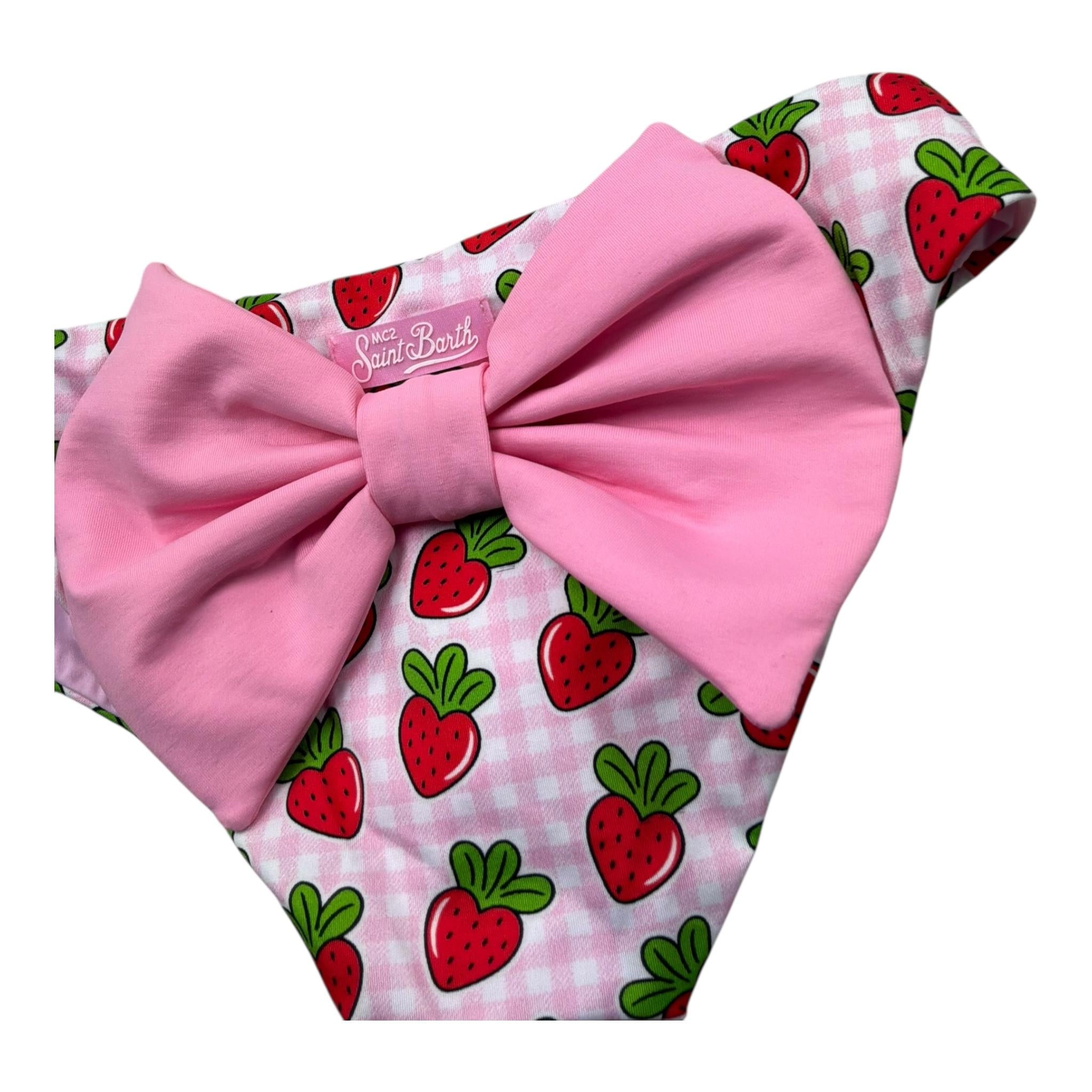 Saint Barth Costume Modello Slip con Fiocco per Neonata 00273L ROSA SAINT BARTH 