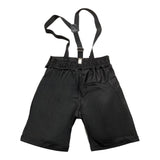 Bikkembergs Bermuda Tinta Unita Con Bretelle Nero Per Bambino