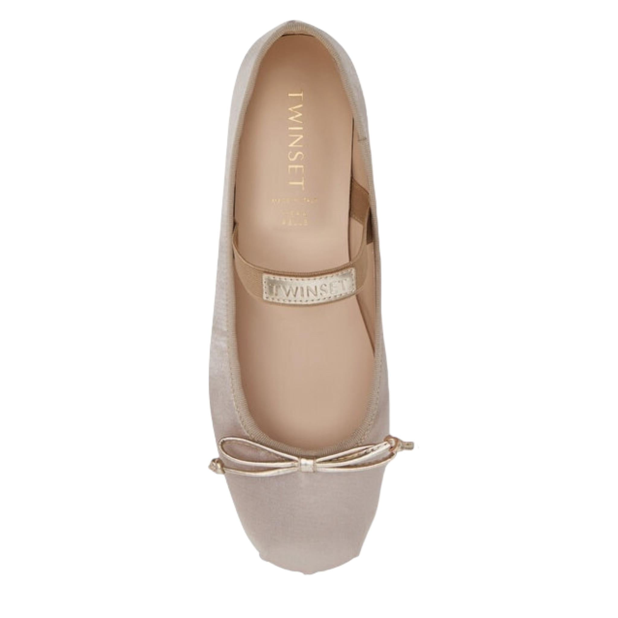 Twinset Ballerina Tinta Unita con Elastico per Bambina 251GCJ022 BEIGE TWINSET 