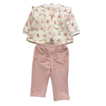 MAYORAL completo 3pz felpa-shirt-leggins tinta unita con fantasia fiori Bianco per Neonata 2610 BIANCO MAYORAL 