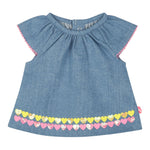 Billieblush Completo 2 Pezzi Camicia-Coulotte In Denim per Neonata U21013 BLU BillIEBLUSH 