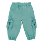 Monnalisa Pantalone Tinta Unita con Elastico In Vita per Bambina 37E402J VERDE MONNALISA 