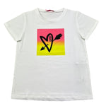 Liu Jo T-Shirt Girocollo Tinta Unita con Logo per Bambina GA5020 BIANCO LIU JO 