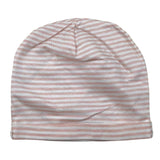 Barcellino Cappello Tinta Unita con Fantasia A Righe per Neonata 12097 BIANCO BARCELLINO 