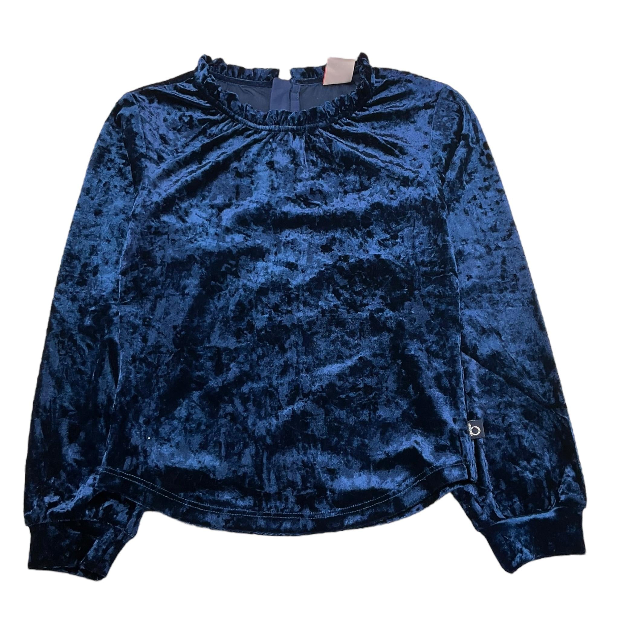 BOBOLI shirt tinta unita in velluto Blu per Bambina 729222 BLU BOBOLI 