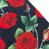 DOLCE & GABBANA abito giromanica tinta unita con stampa rose Nero per Bambina L52DX5 NERO DOLCE & GABBANA 