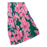Coconudina Pantalone Stampa Fantasia Floreale Modello Palazzo Rosa/Verde per Bambina