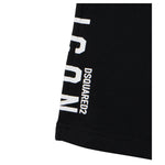 Dsquared2 Bermuda In Tuta Tinta Unita con Stampa per Bambino DQ2930 NERO DSQUARED2 
