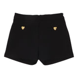 MOSCHINO short tinta unita con bottoni in contrasto Nero per Bambina HDQ01I NERO MOSCHINO 