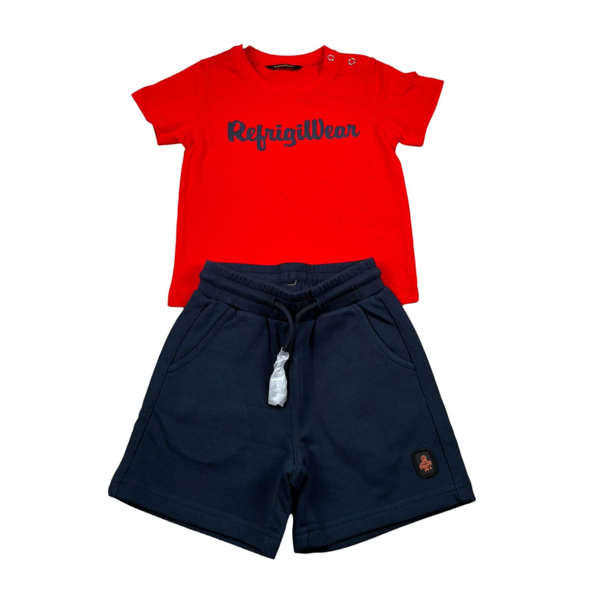 Refrigiwear Completo 2 Pezzi T-Shirt-Bermuda per Neonato 211DRMNS25 ROSSO/BLU REFRIGIWEAR 