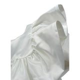 Magil Top Tinta Unita con Balze per Bambina FN21043 BIANCO MAGIL 