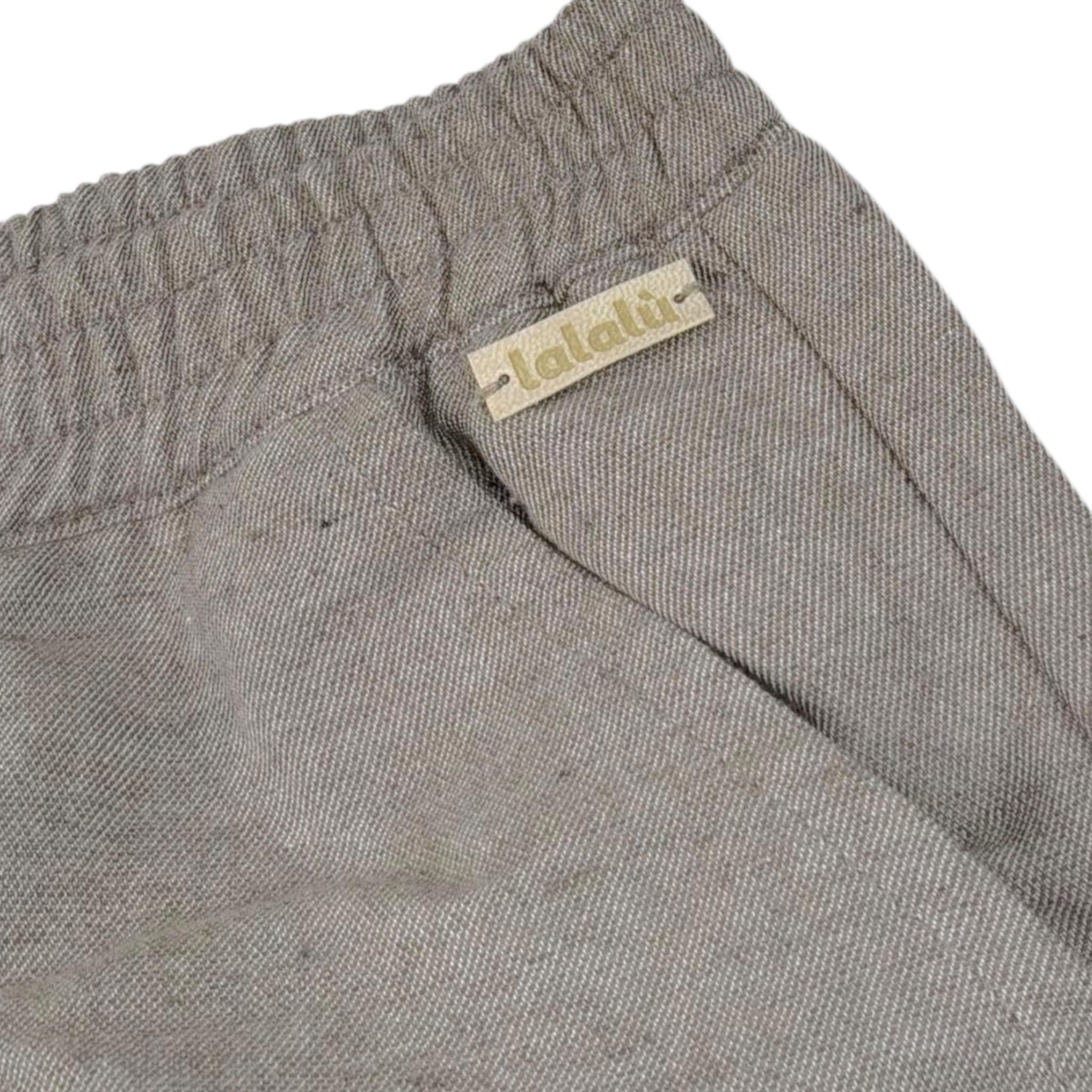 Lalalu' Pantalone Tinta Unita con Elastico In Vita per Bambino PTL130PB FANGO LALALU' 