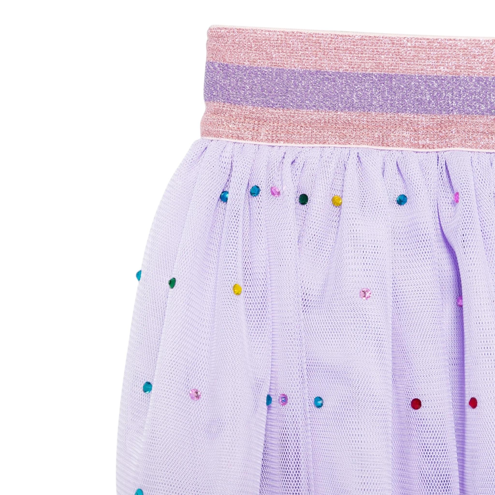 Stella Mccartney Gonna In Tulle Tinta Unita con Brillantini per Neonata TW7B21N LILLA STELLA McCARTNEY 