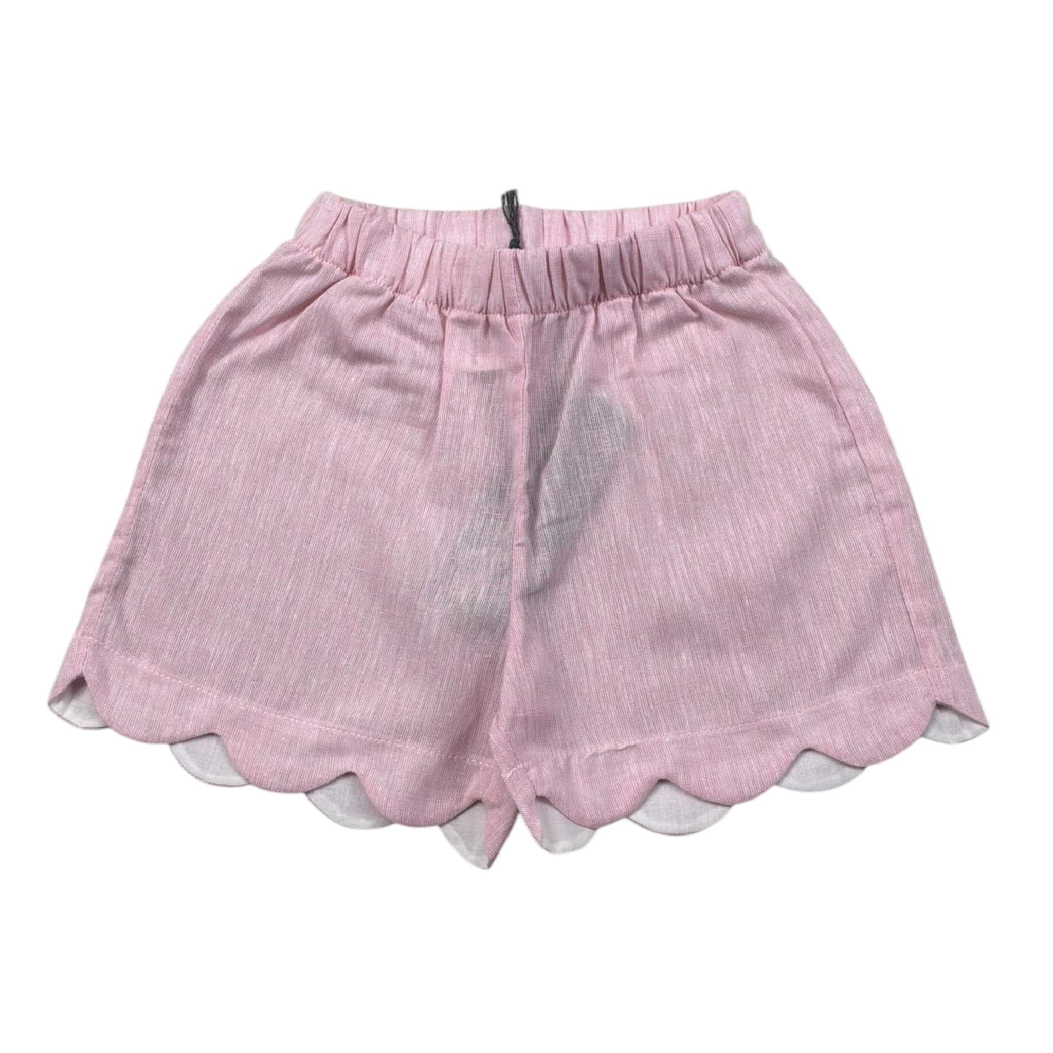 J.O. Milano Short Tinta Unita con Elastico In Vita per Neonata 574E4 ROSA J.O. MILANO 