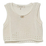 Twinset Top Tinta Unita Giromanica per Bambina 251GJ3431X PANNA TWINSET 