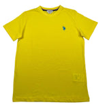 U.S. Polo Assn T-Shirt Girocollo Tinta Unita con Logo per Bambino US41554J GIALLO U.S. POLO ASSN 