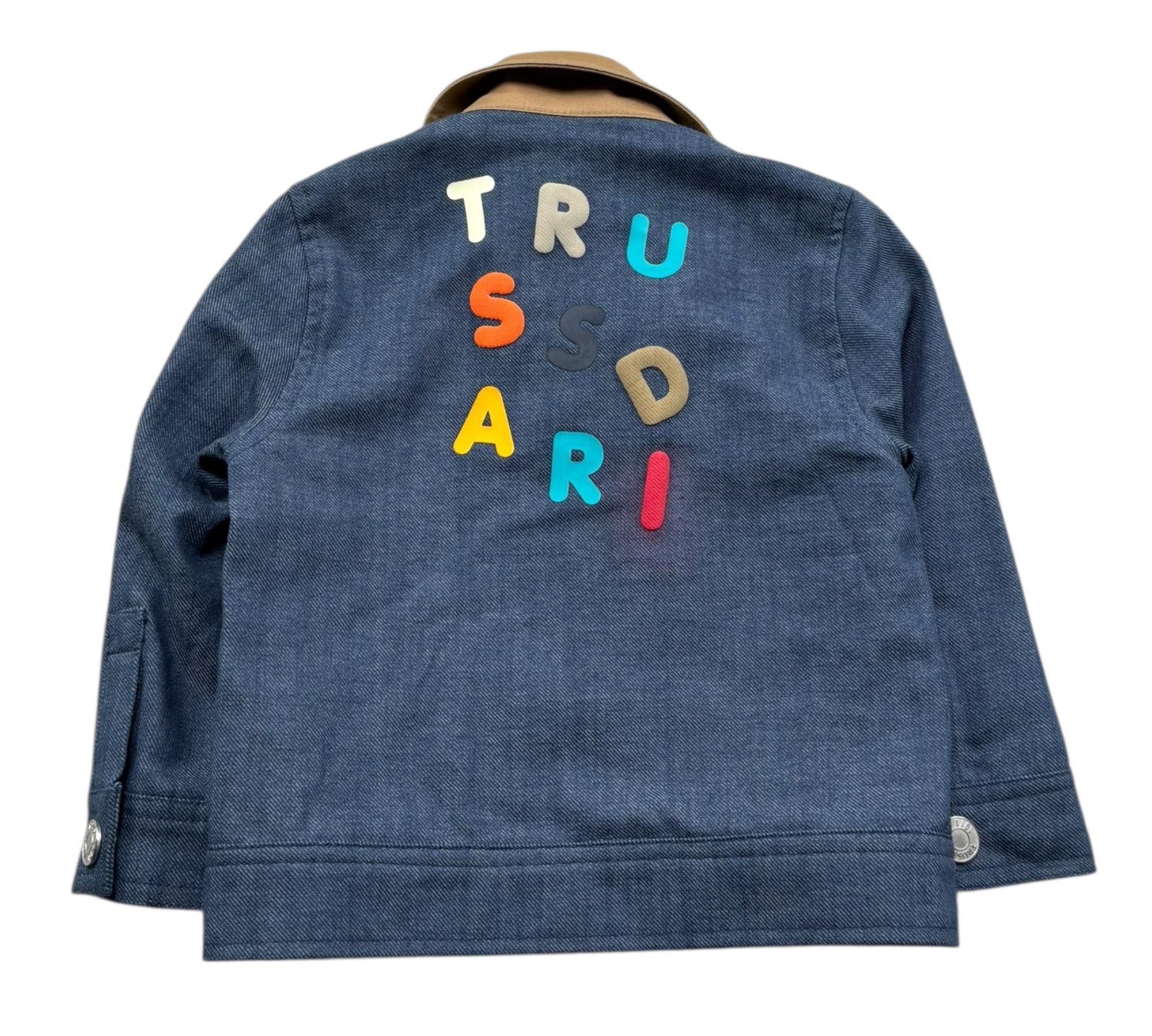 Trussardi Giacca Tinta Unita con Colletto In Contrasto per Neonato TIP26066GC BLU TRUSSARDI 