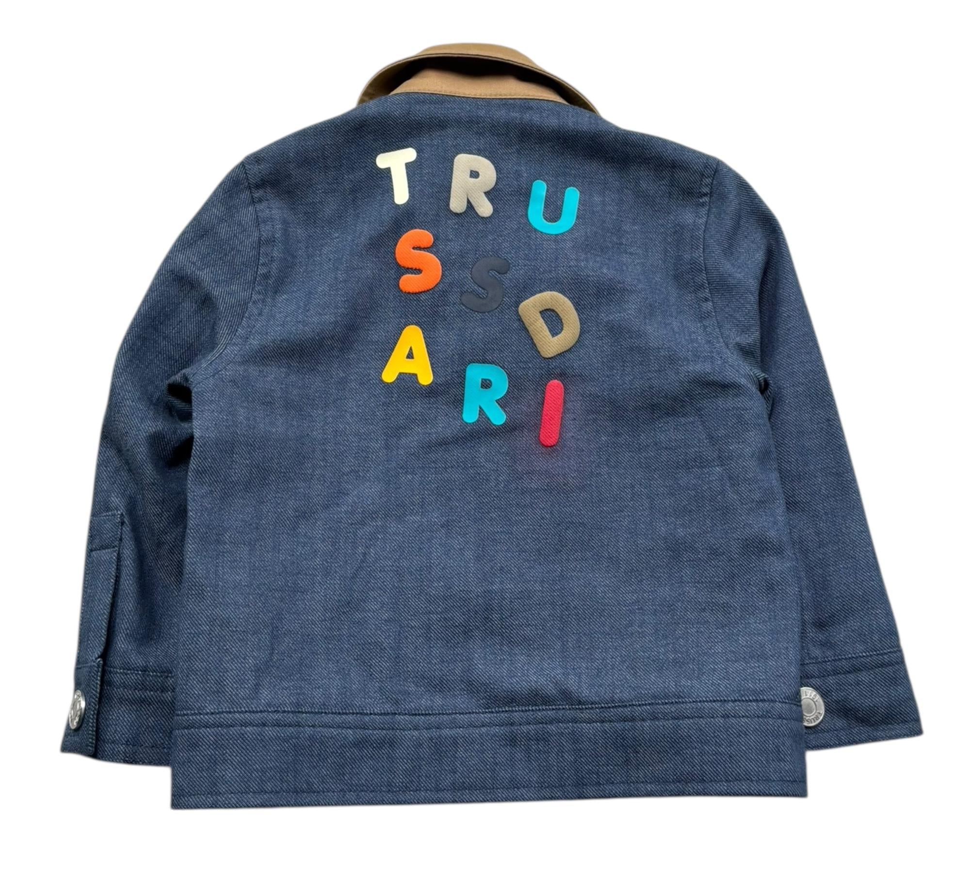 Trussardi Giacca Tinta Unita con Colletto In Contrasto per Neonato TIP26066GC BLU TRUSSARDI 