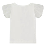 Monnalisa T-Shirt Girocollo Tinta Unita con Stampa per Bambina 717602S5 BIANCO MONNALISA 