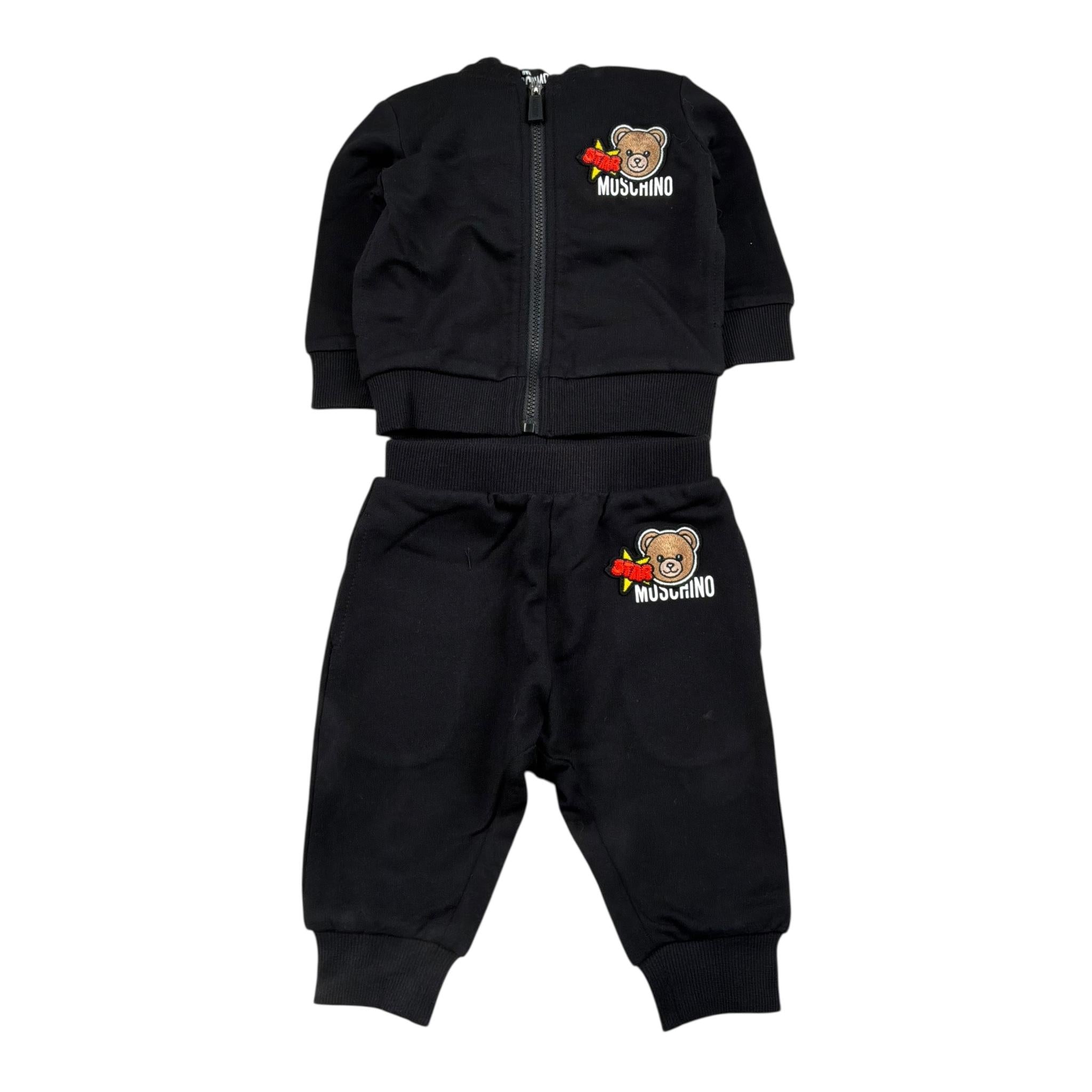 Moschino Completo 2 Pezzi Felpa-Pantalone per Neonato MUK05K NERO MOSCHINO 
