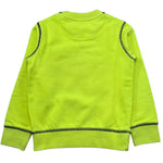 Sun68 Felpa Chiusa Girocollo Tinta Unita con Logo per Bambino F31314 GIALLO FLUO SUN68 