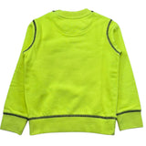 Sun68 Felpa Chiusa Girocollo Tinta Unita con Logo per Bambino F31314 GIALLO FLUO SUN68 