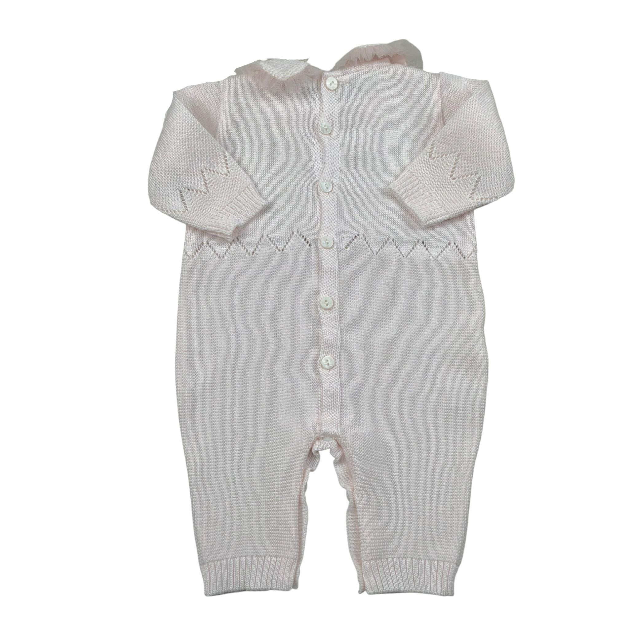 Bimbalo' Tutina Tinta Unita con Colletto per Neonata 7575 ROSA BIMBALO' 