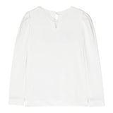 Chiara Ferragni Shirt Tinta Unita Girocollo Con Stampa Bianco Per Bambina
