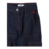 MSGM jeans tinta unita modello palazzo cargo Blu per Bambina F4MSJGDP013 BLU MSGM 