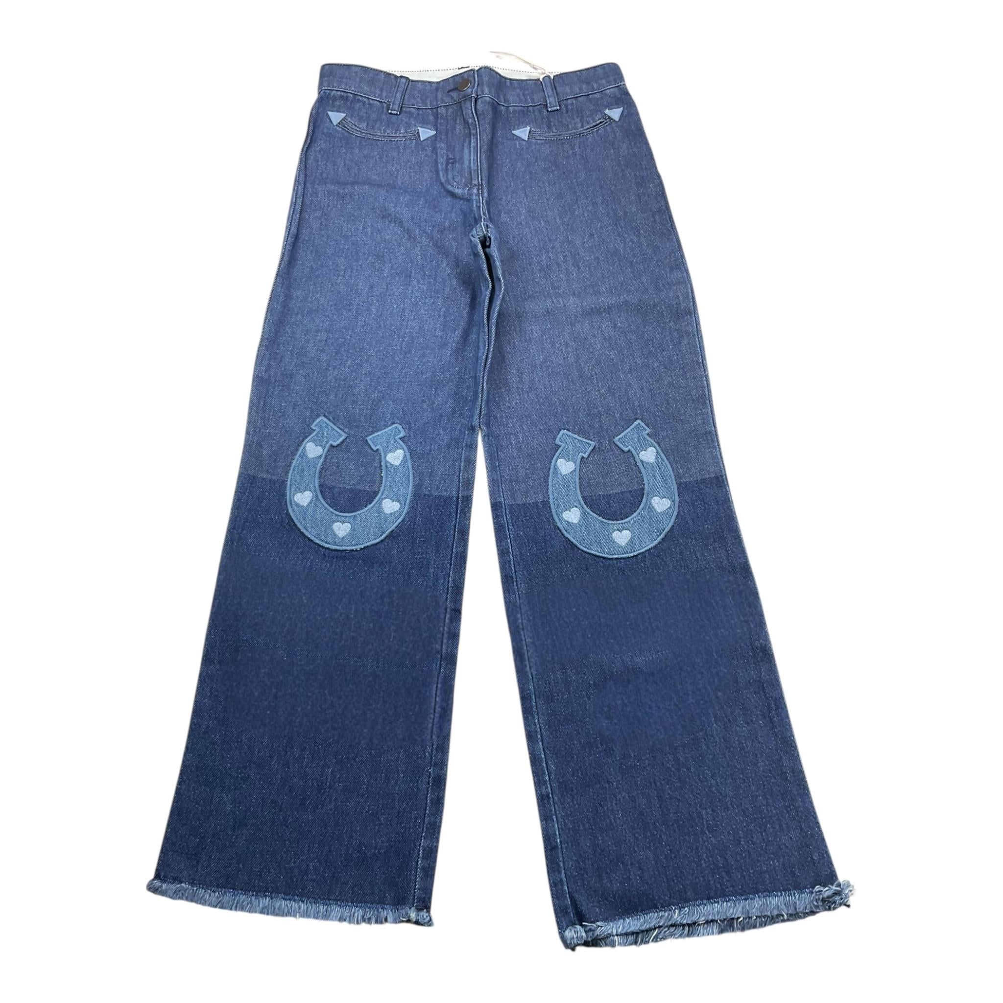 Stella Mccartney Jeans Tinta Unita Modello A Palazzo per Bambina TV6D50 BLU STELLA McCARTNEY 
