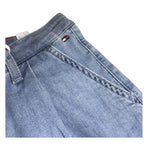 Tommy Hilfiger Short In Denim Tinta Unita con Girovita Regolabile per Bambina KG0KG08451 AZZURRO TOMMY HILFIGER 