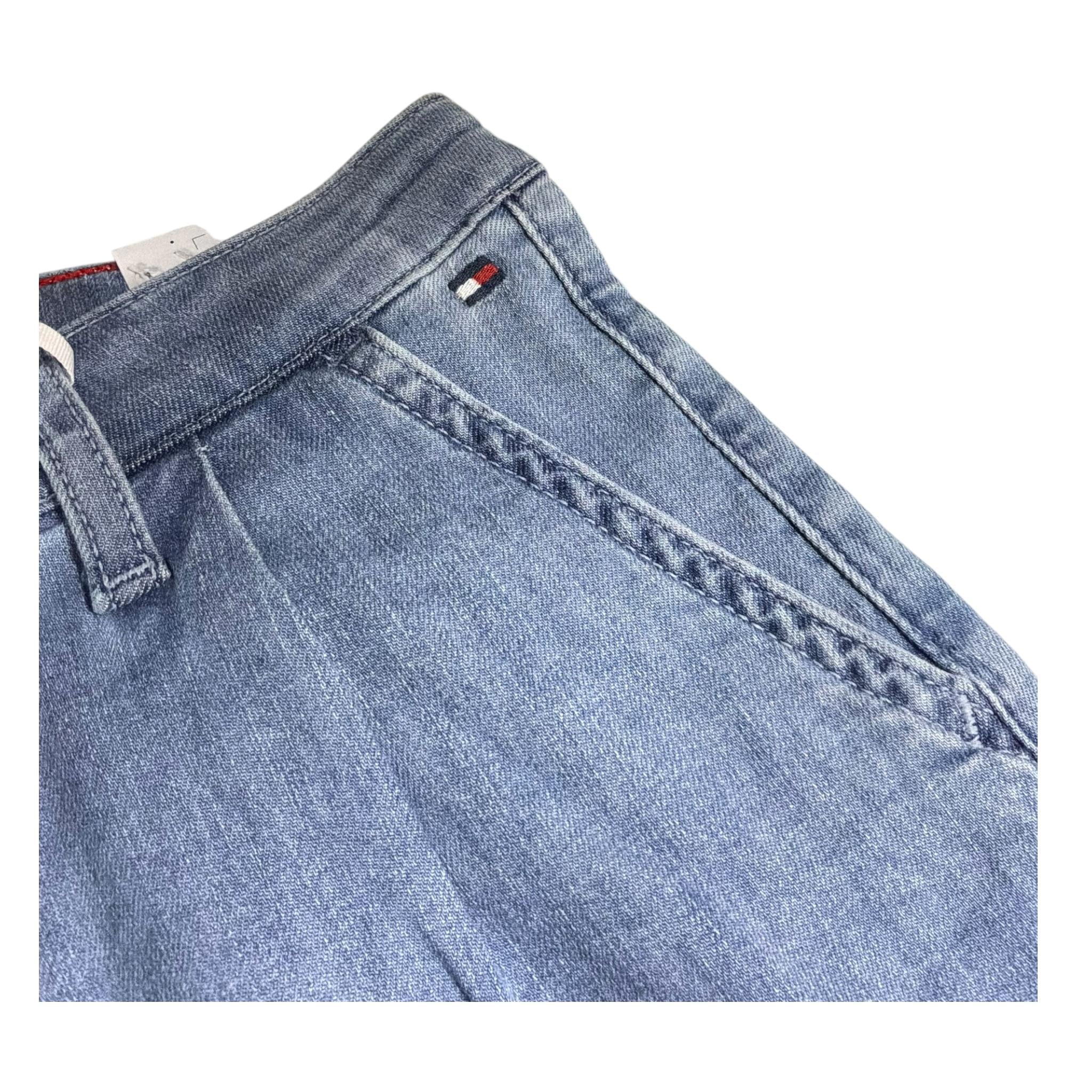 Tommy Hilfiger Short In Denim Tinta Unita con Girovita Regolabile per Bambina KG0KG08451 AZZURRO TOMMY HILFIGER 
