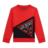 GUESS felpa girocollo tinta unita con stampa Rosso per Bambino N4YQ04KA6R4 ROSSO GUESS 