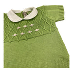 Gughelino Pagliaccetto In Filo Tinta Unita con Colletto In Contrasto per Neonata 3041 VERDE GUGHELINO 