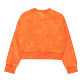 Diesel Felpa Chiusa Girocollo Tinta Unita con Logo per Bambina J02256X ARANCIONE DIESEL 